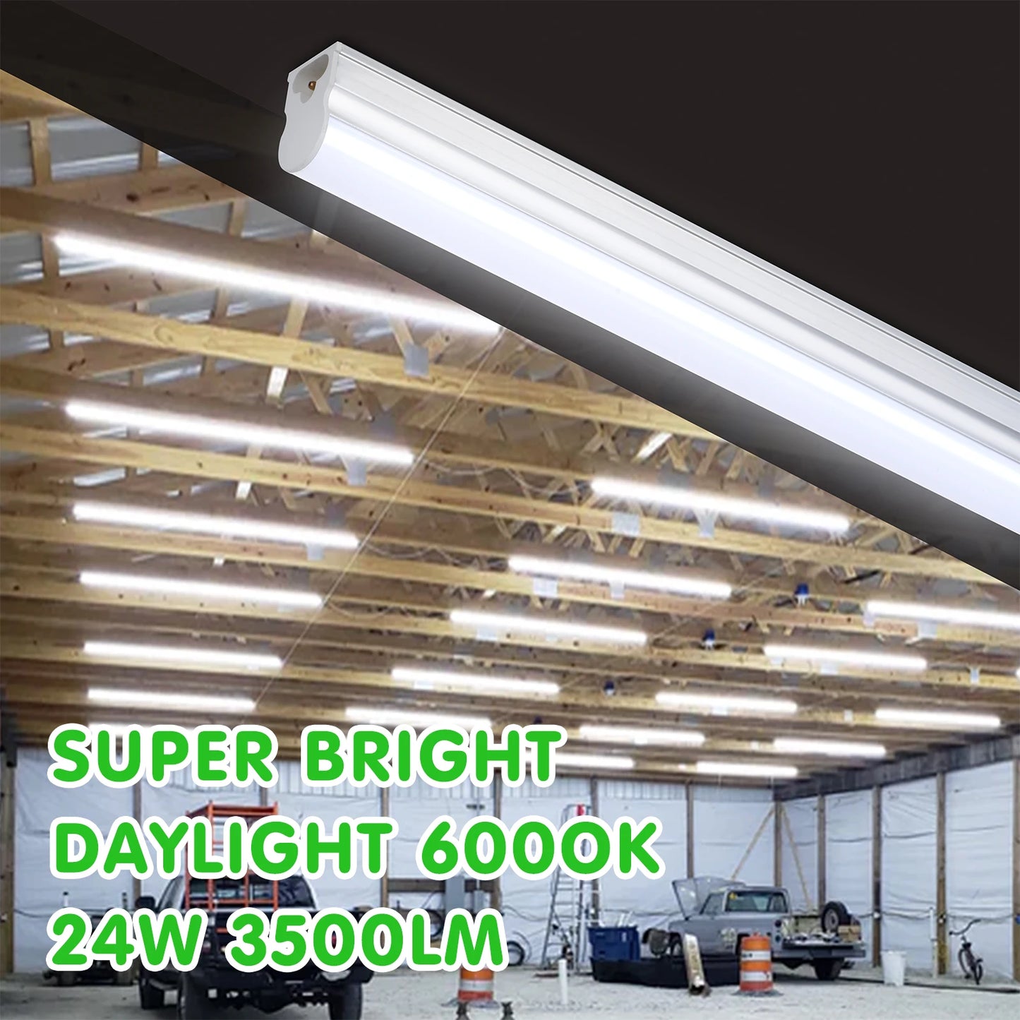 (6 Pack) LED T5 Integrated Single Fixture