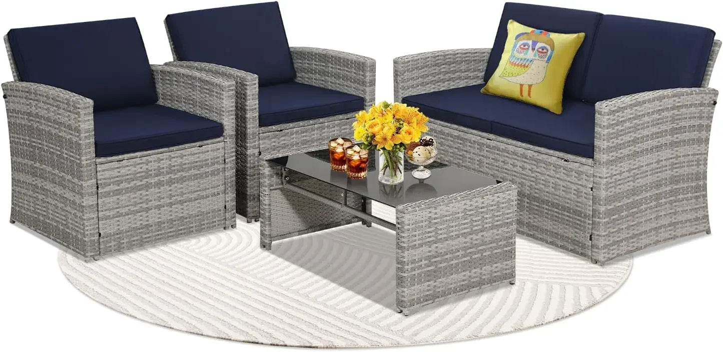 4 Piece Patio Conversation Set
