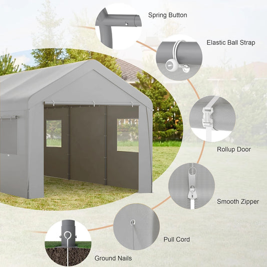 Carport 10x20 Ft, Portable
