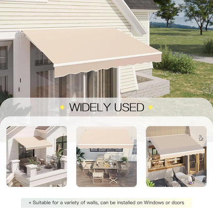 8.2'x6.5' Manual Patio Awnings