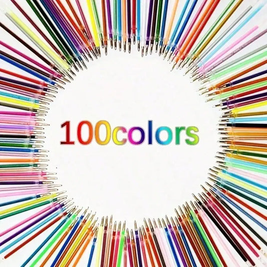 100Pcs/Set of Gel Pen Refills -  (Pens Not Included)