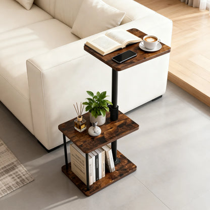 360° Swivel C Shaped Side Table