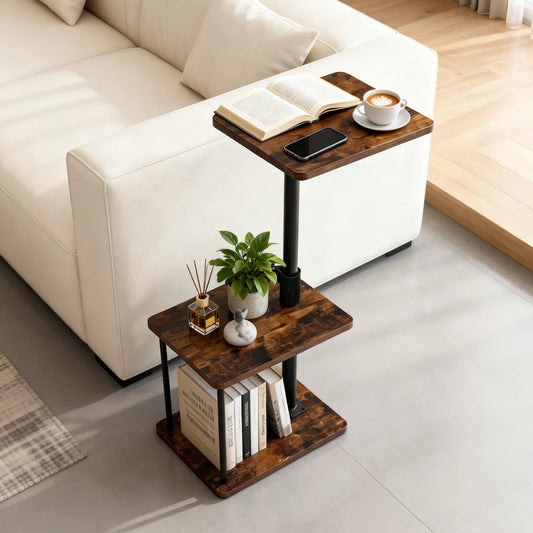 360° Swivel C Shaped Side Table