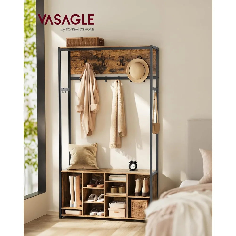 Bench and Shoe Storage, Coat Rack