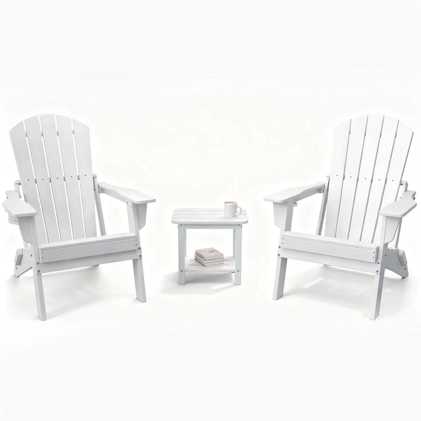 3-Piece Folding Adirondack Chair Set
