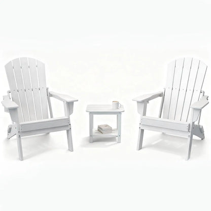 3-Piece Folding Adirondack Chair Set