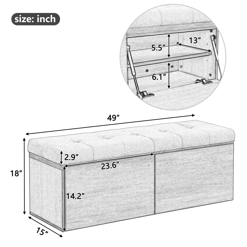 49" Shoe Storage