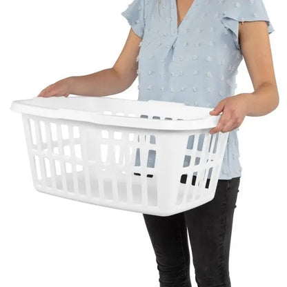 Laundry Baskets Plastic White