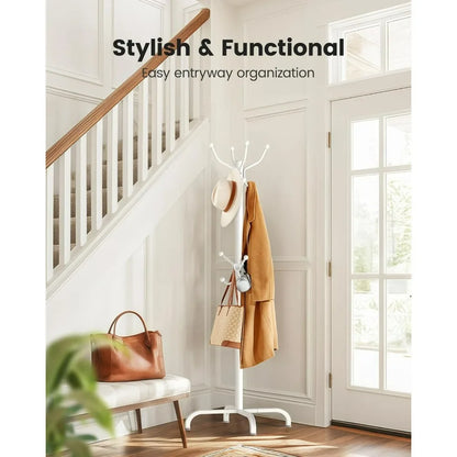 Freestanding Coat Rack With 14 Hooks