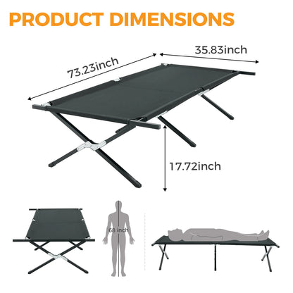 Collapsible Camping Cot Lounge Chair