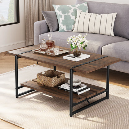 2-Tier Wood Coffee Table