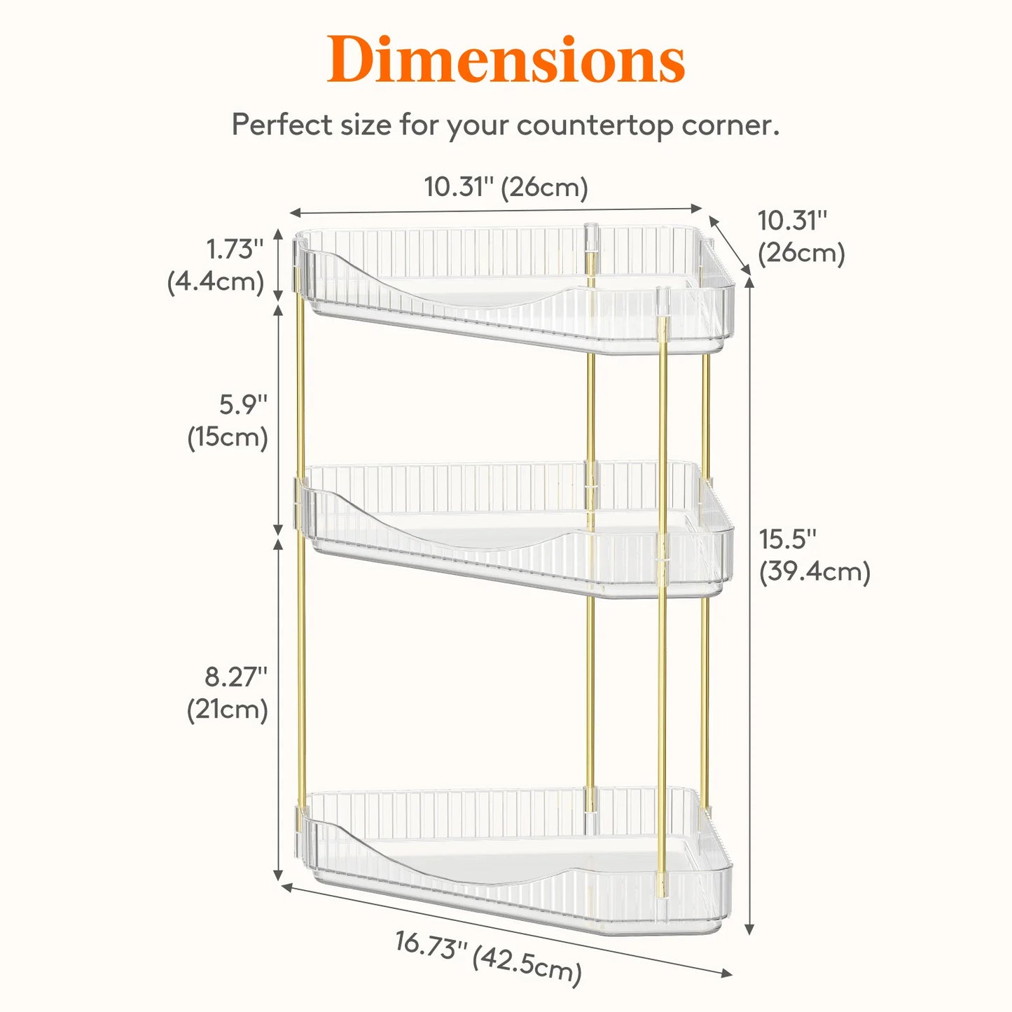 Corner Bathroom Counter Organizer
