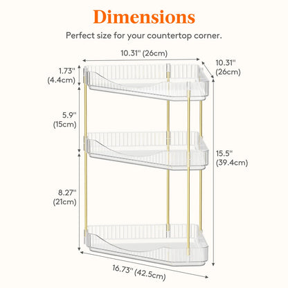Corner Bathroom Counter Organizer