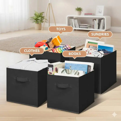 3/6-Pack 11" Collapsible Fabric Cube