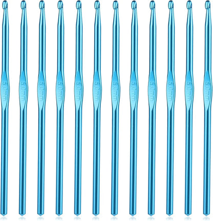 12Pcs 5mm Aluminum Crochet Hooks