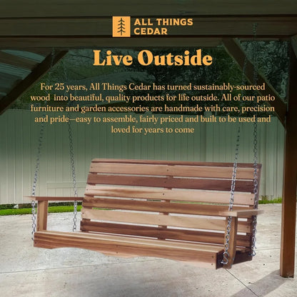 Outdoor Cedar Porch Swing