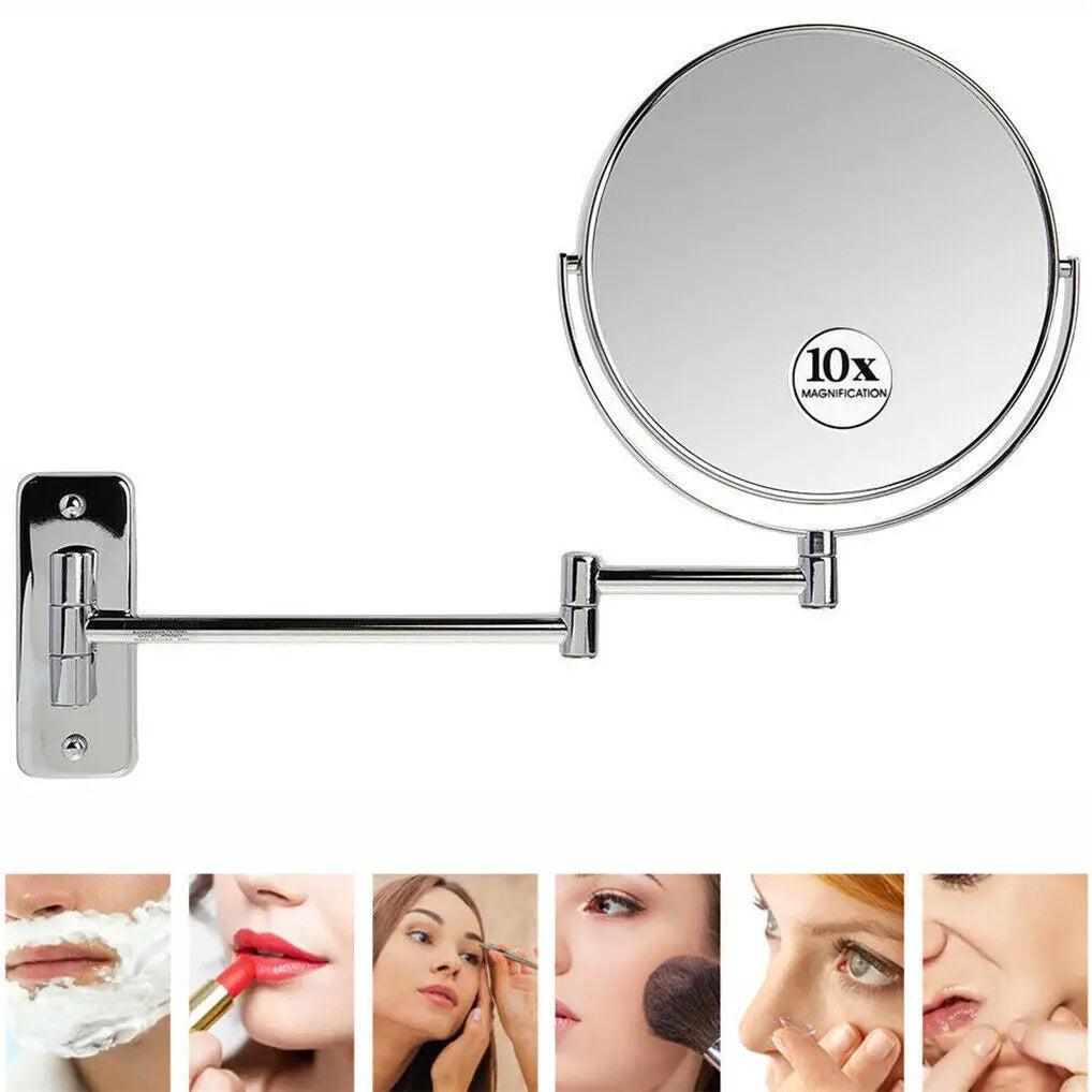 10X Magnifying Wall Mounted Mirror