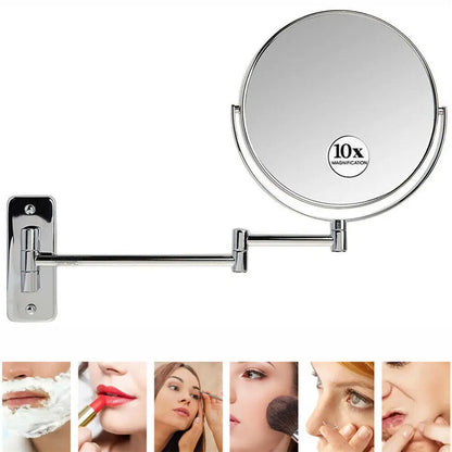 10X Magnifying Wall Mounted Mirror