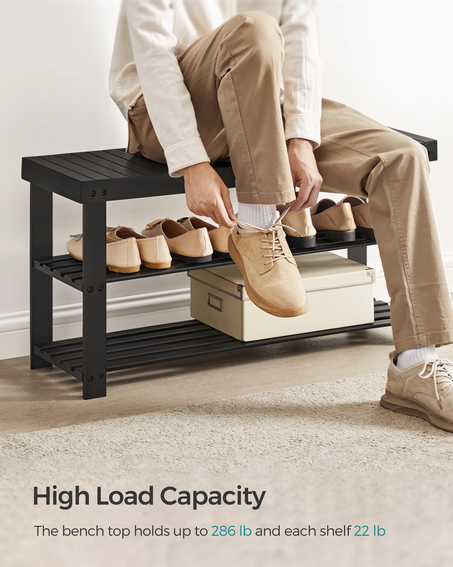 Bench 3-Tier Shoe Organizer
