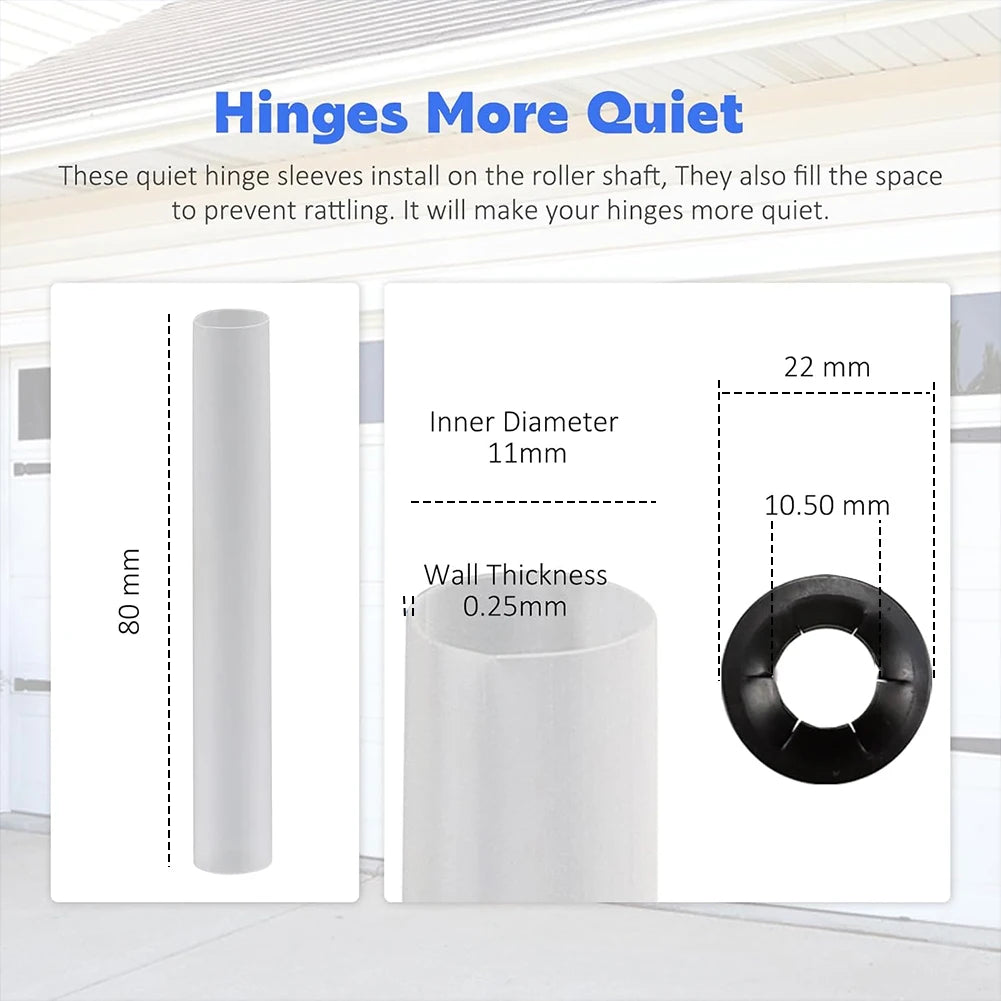 20Pcs Garage Door Hinge Quiet Roller Sleeves