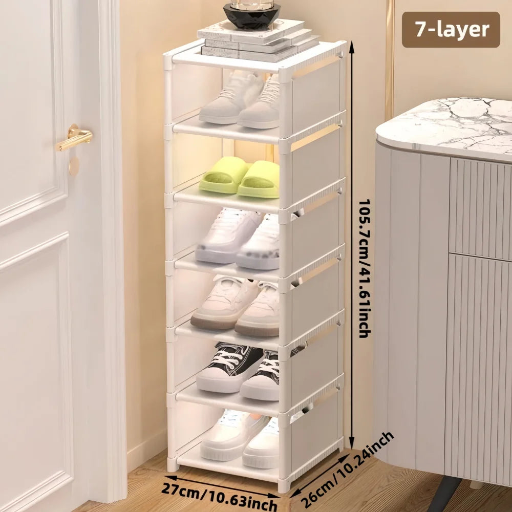 1 Piece Dustproof Single-Row Multi-Layer Shoe Organizer