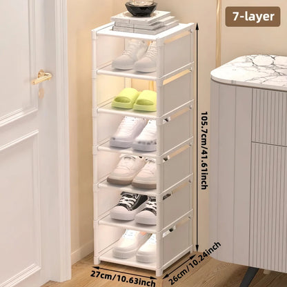 1 Piece Dustproof Single-Row Multi-Layer Shoe Organizer