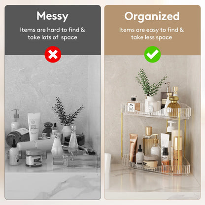 Corner Bathroom Counter Organizer