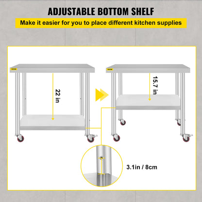 Stainless Steel  Prep Table