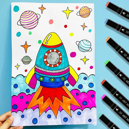 Alcohol Markers Set, 48 Colors