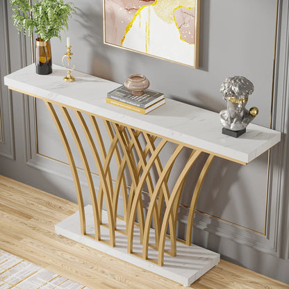 59 inch Gold Console Table