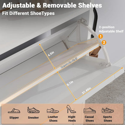 Shoe Cabinet Narrow Slim Shoe Organizer Rack