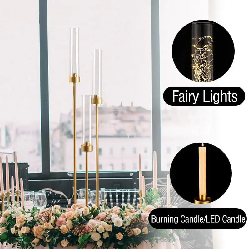 2/4/6/8/10pcs Gold Candelabra