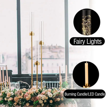 2/4/6/8/10pcs Gold Candelabra