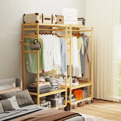 Heavy Duty Wooden Clothes Rack