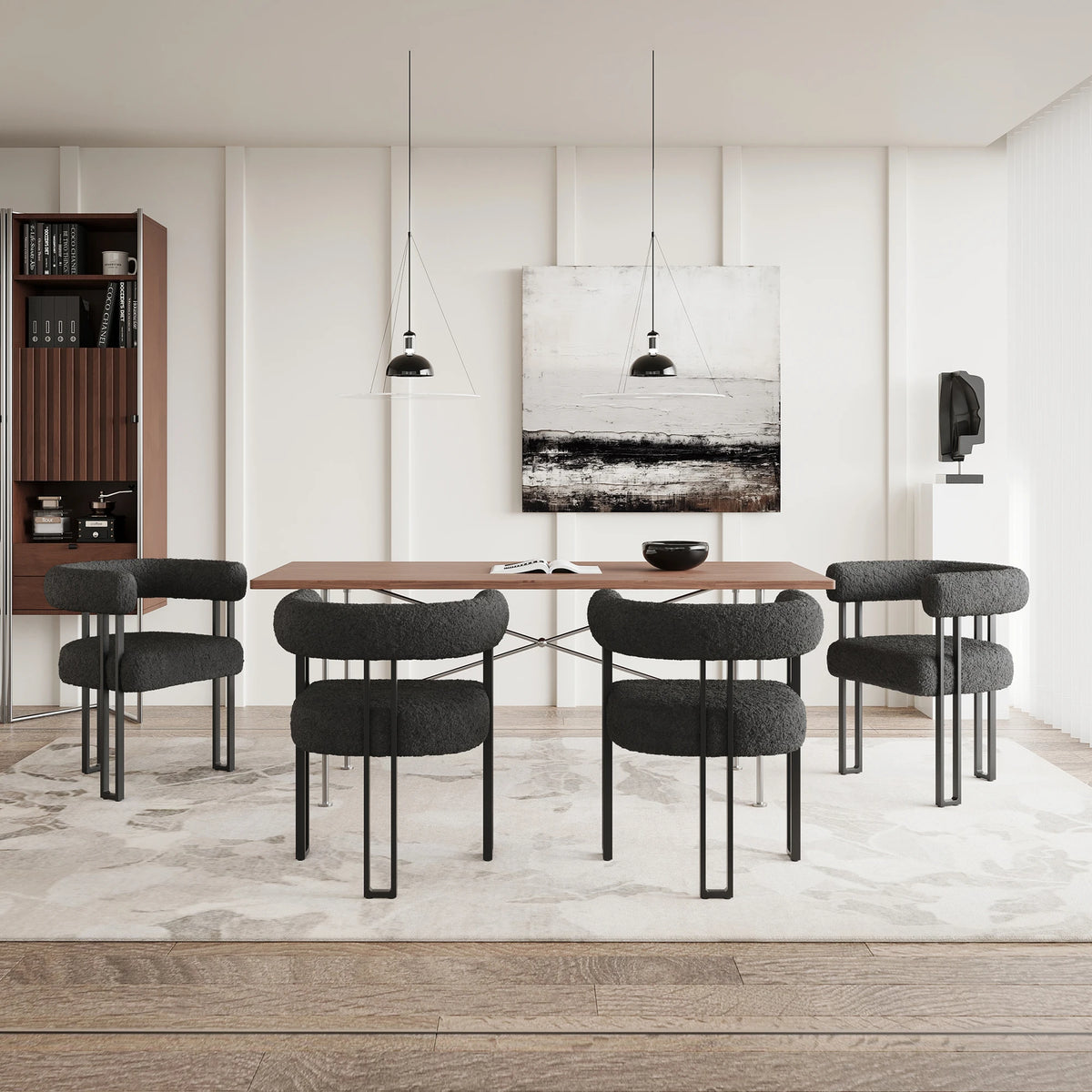 Upholstered Dining Arm Chairs Set of 2