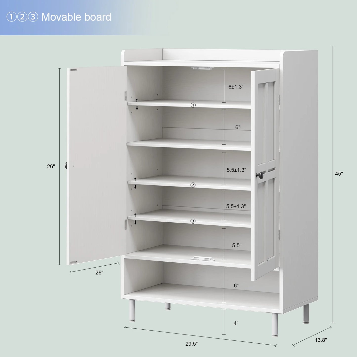 45'' Shoe Cabinet Entryway