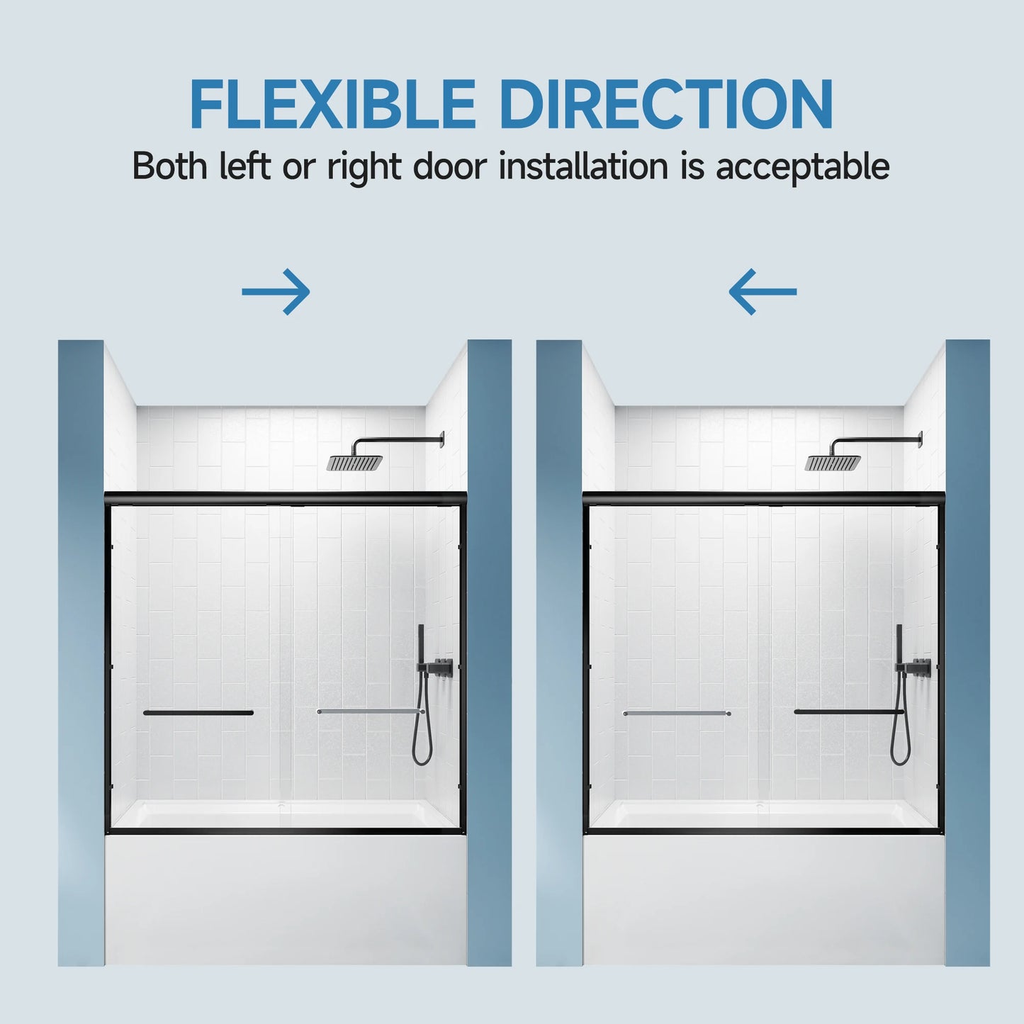 56-60"x57" H Tub Shower Door