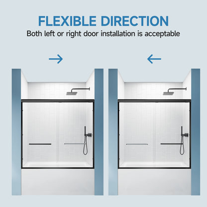 56-60"x57" H Tub Shower Door