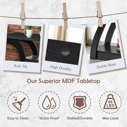 Wood Console Table 3 Tier Narrow Table