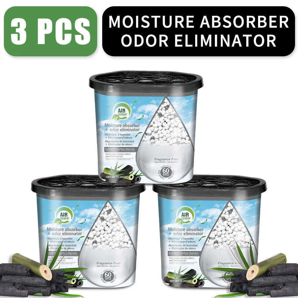 3-Pack Powerful Moisture Absorber & Odor Eliminator Boxes