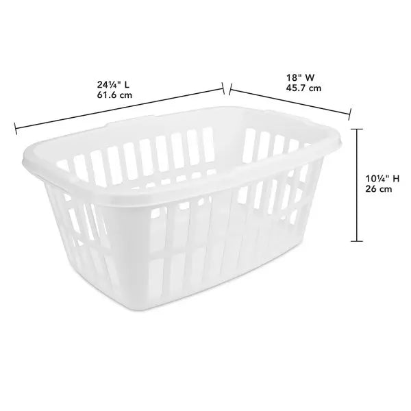 Laundry Baskets Plastic White
