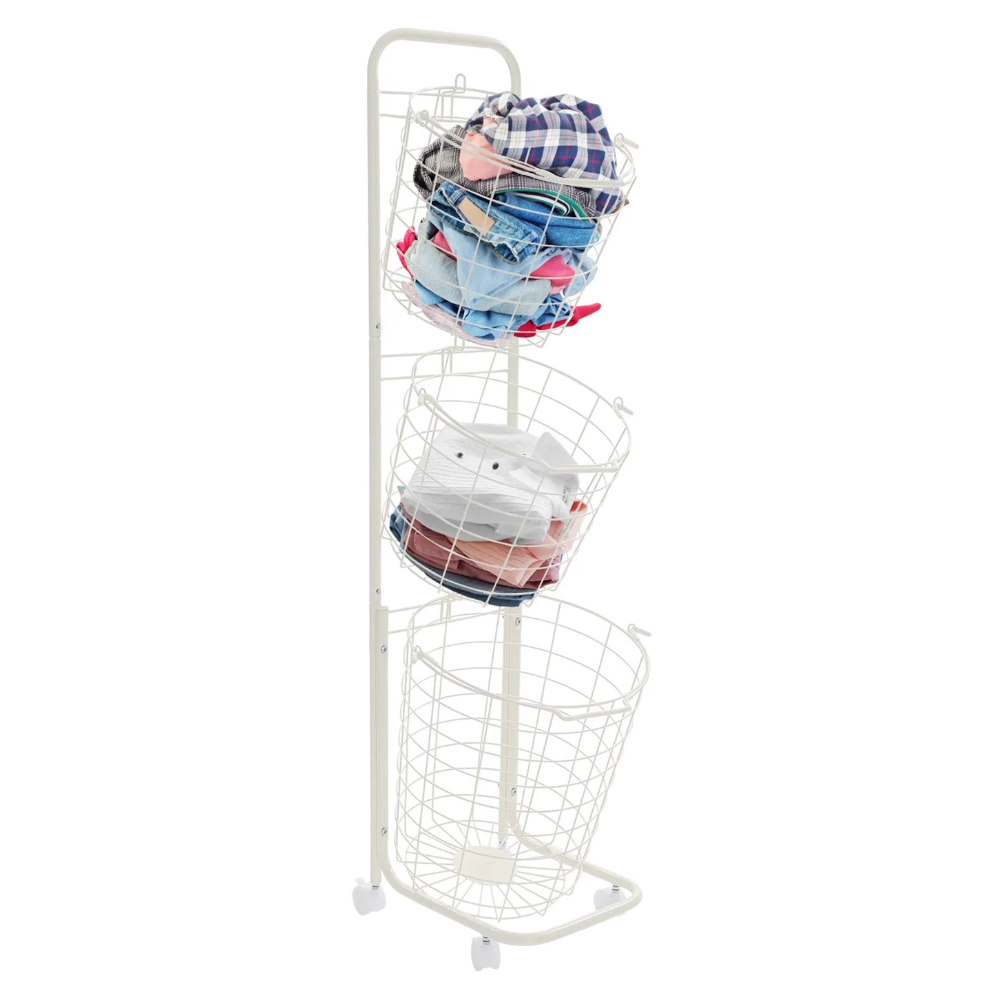 3-Tier Rolling Laundry Cart