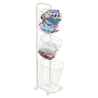3-Tier Rolling Laundry Cart