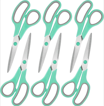 8" Scissors All Purpose 6 Pack