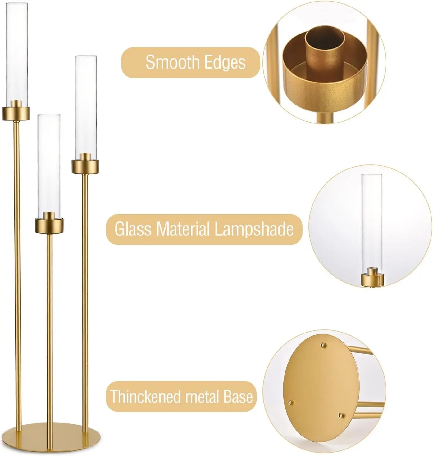 2/4/6/8/10pcs Gold Candelabra