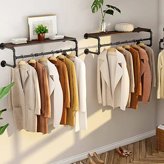 Industrial Pipe Clothing Rack