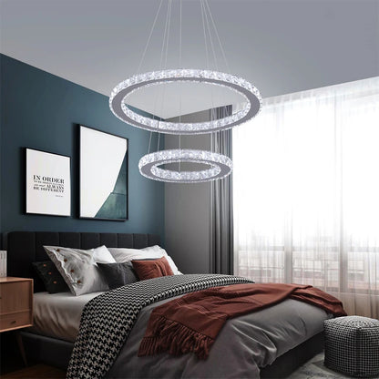Crystal Led Ring Pendant Lights