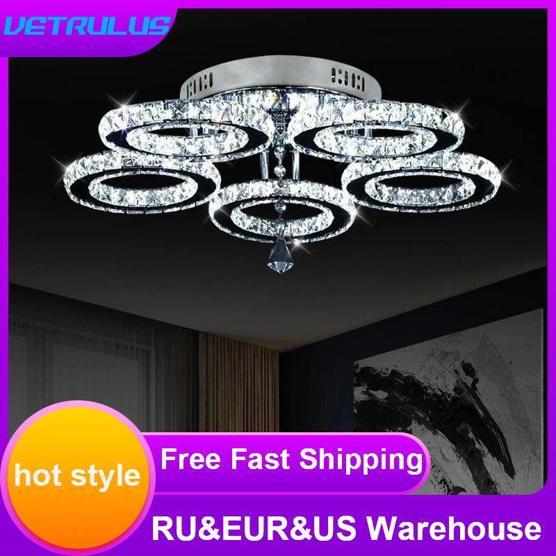 K9 Led Crystal Ceiling Lamp